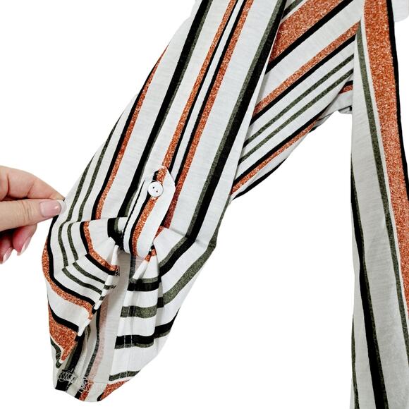 Eden & Olivia Striped Button Up Top - Picture 4 of 8